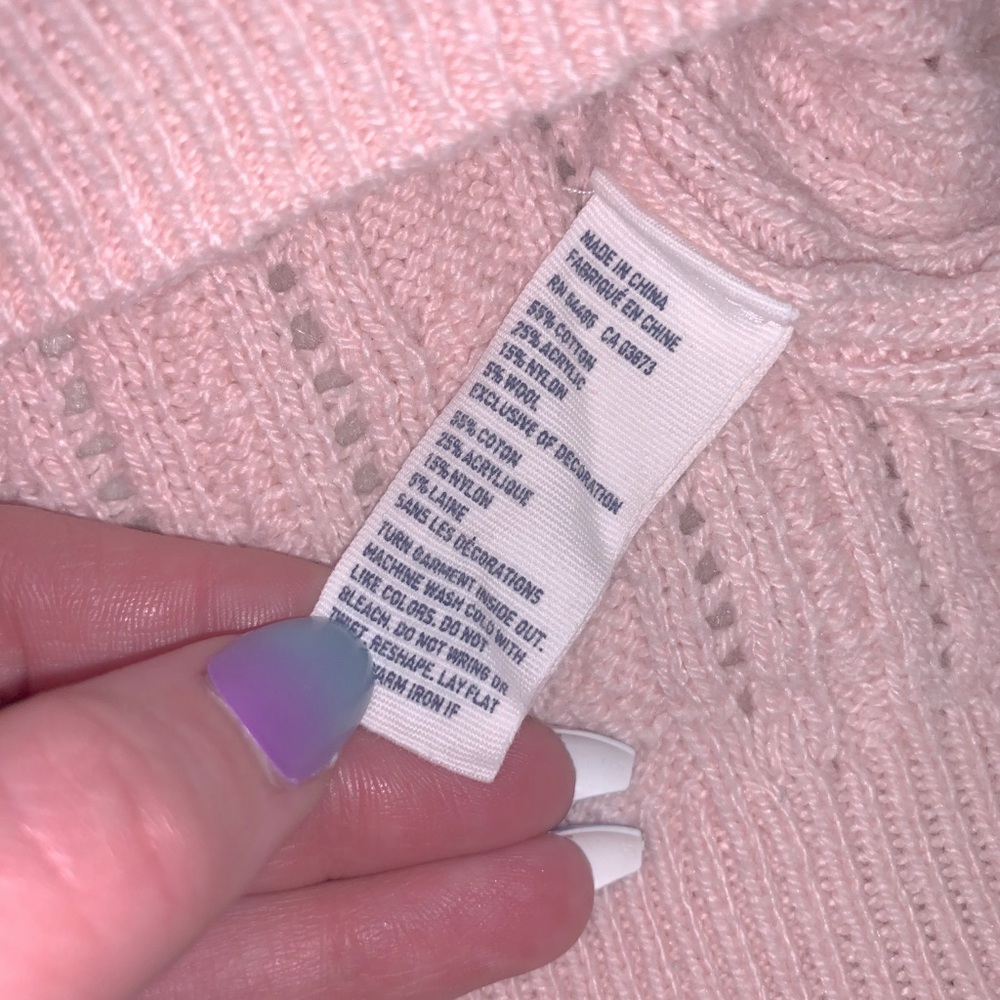 American Eagle Outfitters Baby Pink Knit Sweater - Picture 5 of 5